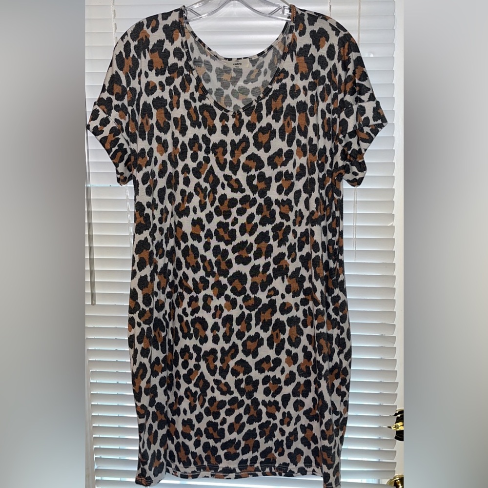 Leopard Tshirt Dress